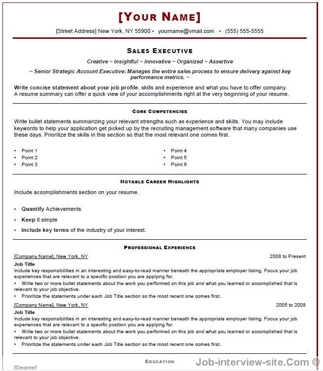 Fresher sample resume for lecturer job