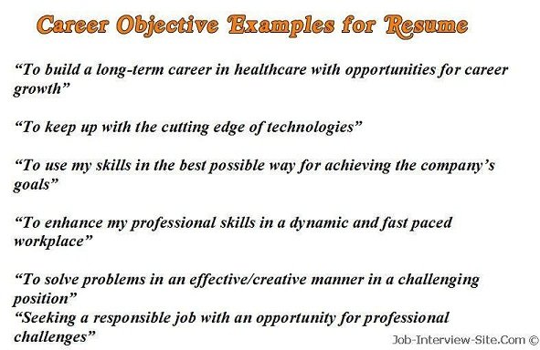 sample career objectives  u2013 examples for resumes