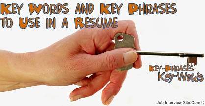 Resume key words phrases