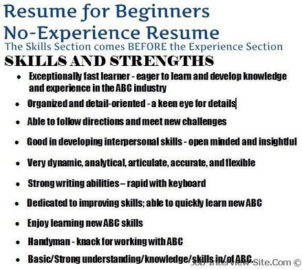 How to make a resume for beginners