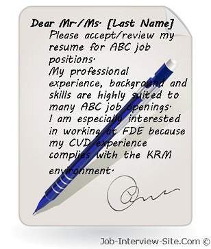 Resume job letter