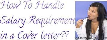 What is a salary requirement cover letter sample