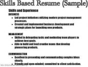 Key Skills in Resumes: Skill Based Resume & Skills Summary Examples
