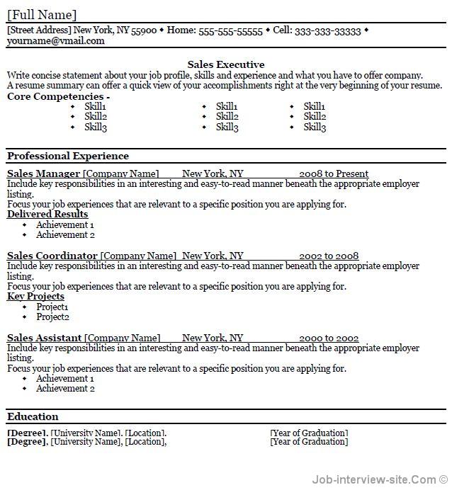 Resume outline for microsoft word