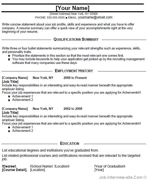 Entry level it resume examples