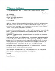 Internship Cover Letter Sample