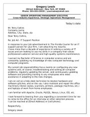 Cover Letter Examples It Support