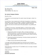 162 Interior Designer Cover Letter Sample 180x233 