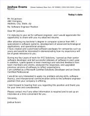cv cover letter software engineer