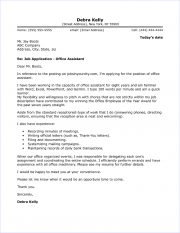 Office Assistant Cover Letter Sample