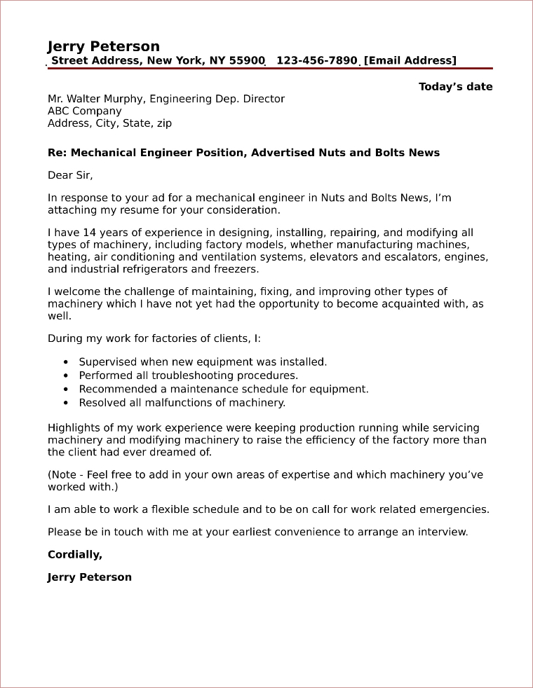 cover letter examples for information technology jobs