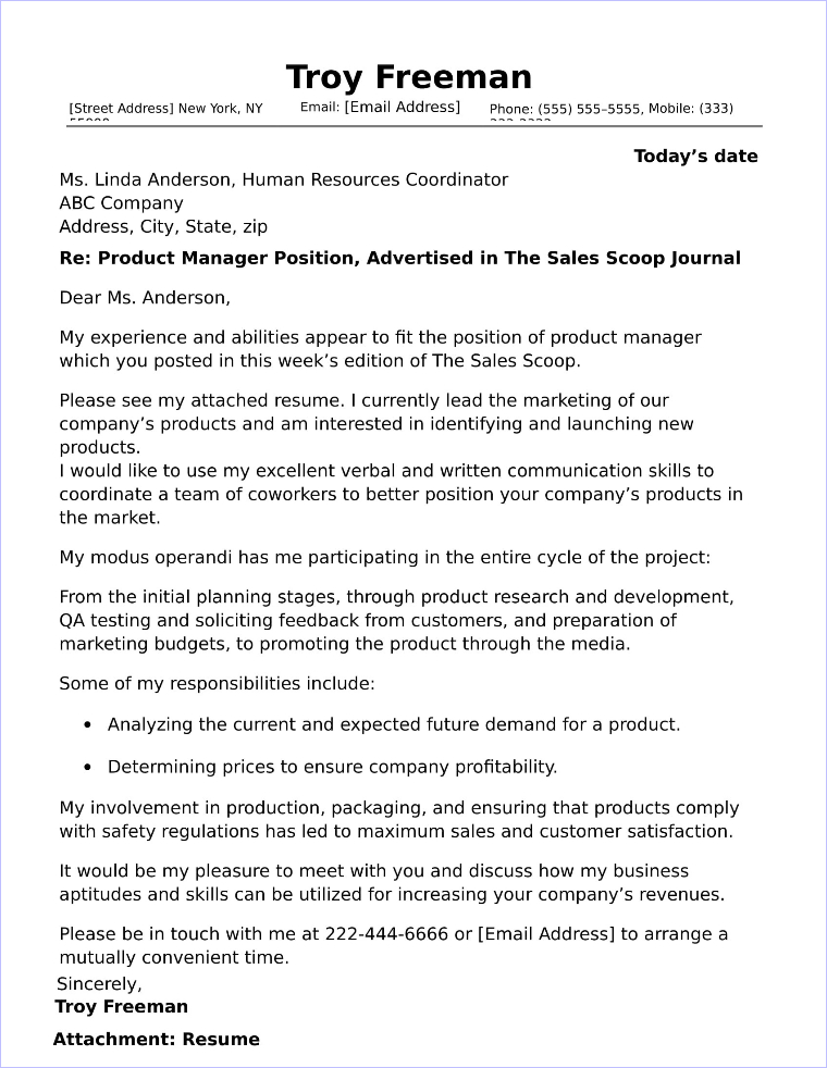 Sample Cover Letter For Employee Relations Manager Job July 2021
