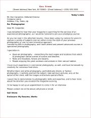 photographer cover letter example