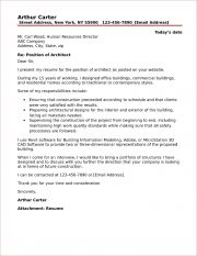 Architect Cover Letter