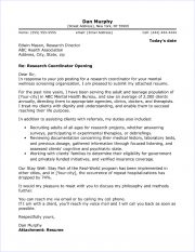 cover letter for a research job