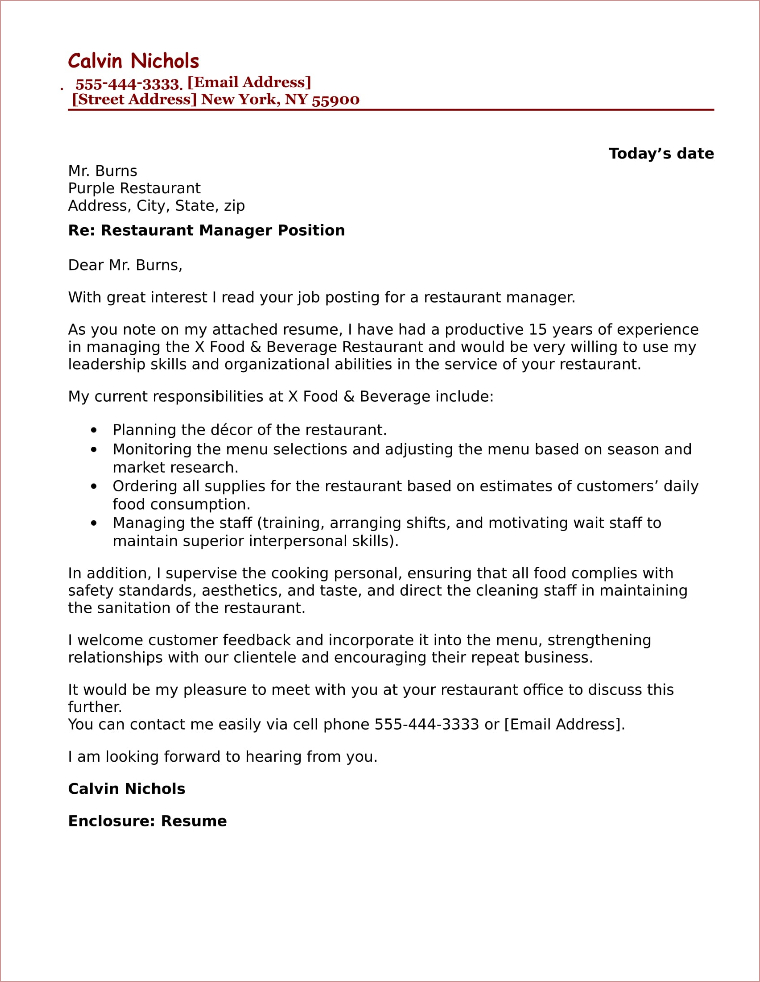 Cover Letter For Restaurant from www.job-interview-site.com