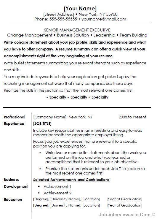 Table Type Manager Resume-thumb