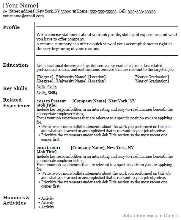 Student Resume Template-thumb